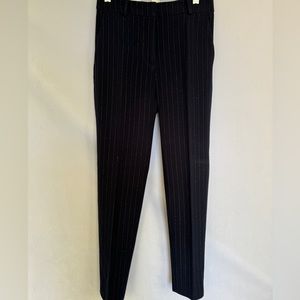 NWT H&M black Pin Stripe Slacks Fitted Ankle Length Size 2